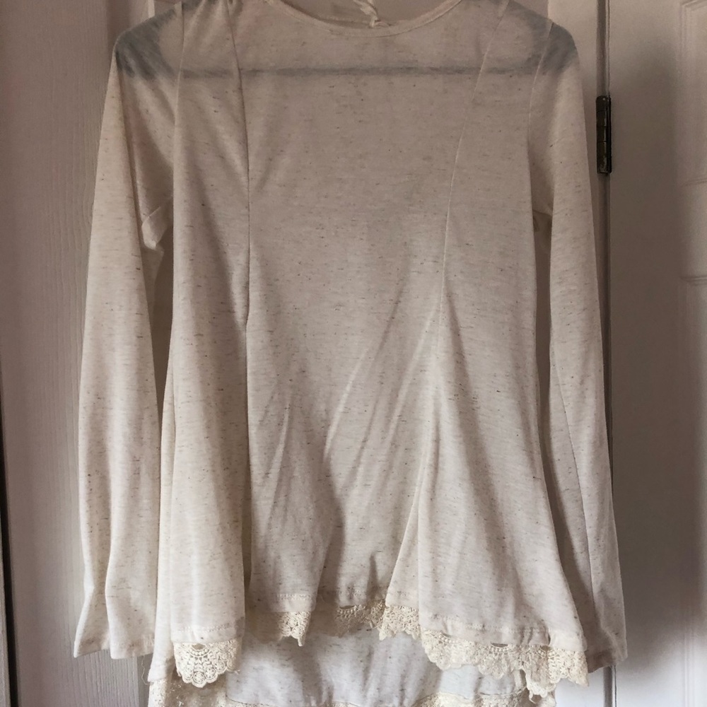 Long sleeve lace tunic